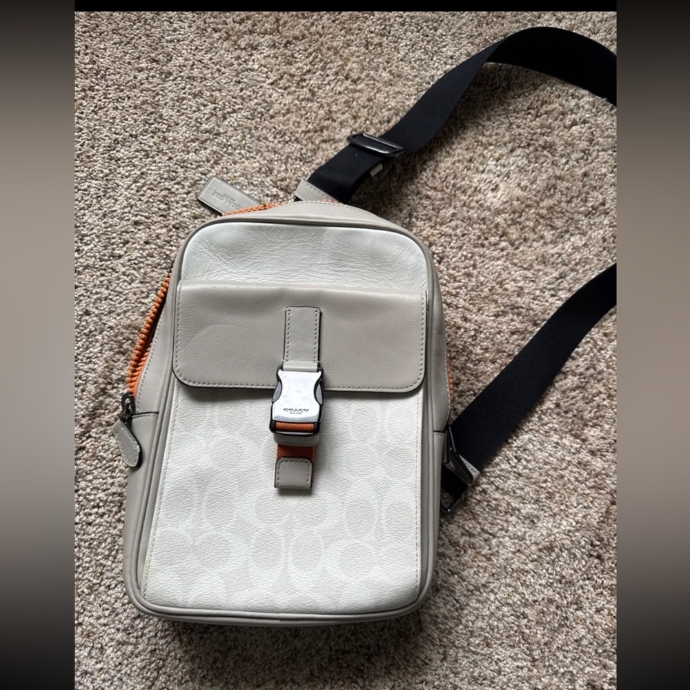 COACH C8126 Track Pack in Colorblock Signature Canvas Charcoal Denim - Picture 10 of 12